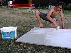 Účastníci workshopů na pláži Ostende