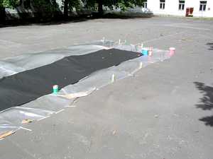 Příprava propagace - malování plachty