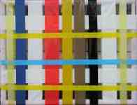 Petr Kožíšek: Sovy a klece, barevné izolepy