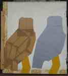 Petr Kožíšek: Sovy a klece, barevné izolepy